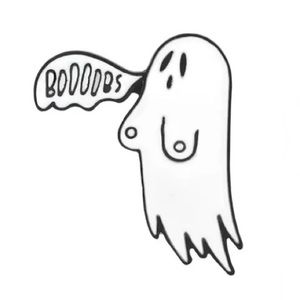 6/$30 Ghost With Boooobs Enamel Pin